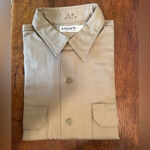Men's Tan Button Down Shirt size 16M